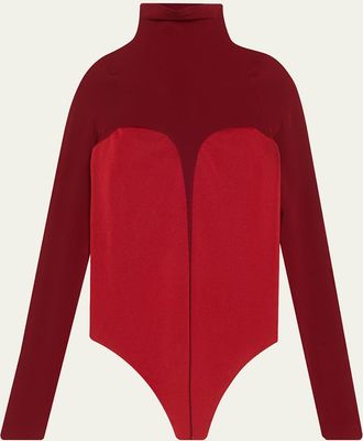 Wolford Corset-Effect Long-Sleeve Bodysuit