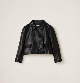 Miu Miu Double-breasted leather jacket