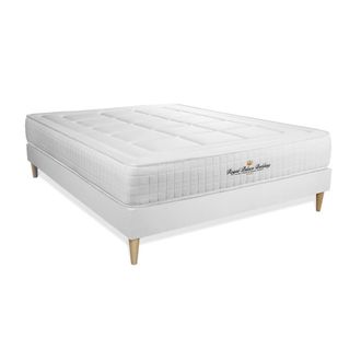 Royal Palace Bedding Somier blanco + colch&oacute;n con espuma viscoel&aacute;stica 140 x 190