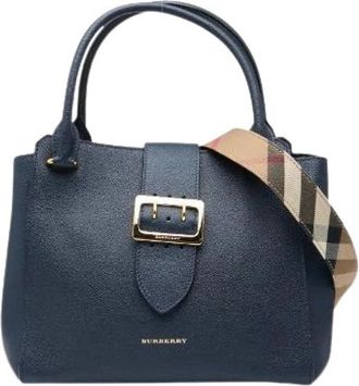 Burberry Pre-owned Handbags, female, Blue, Size: ONE SIZE Pre-owned Vintage Handbag