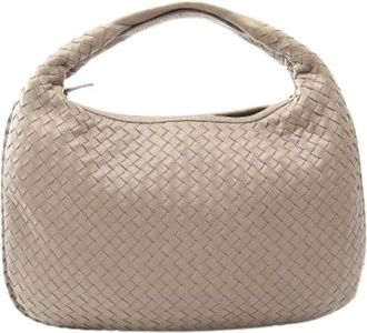 Bottega Veneta Pre-owned Veneta Intrecciato Leren Schoudertas - Dames - Vintage Schoudertas - Beige - ONE Size - Leer - Vintage