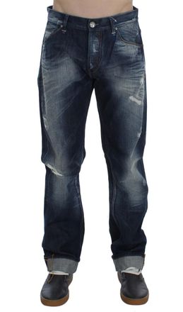 Acht Eight Mens Blue Wash Cotton Denim Regular Fit Jeans