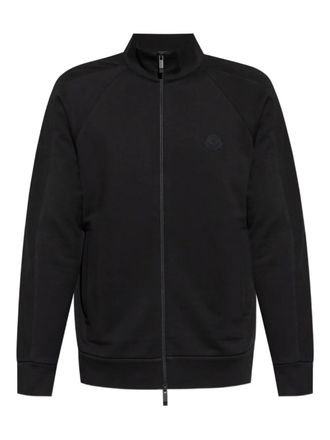 Moncler logo-patch zip-up sweatshirt - Black
