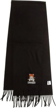 Moschino Accessoires, Dames, Zwart, ONE Size, Wol, Wol Sjaal