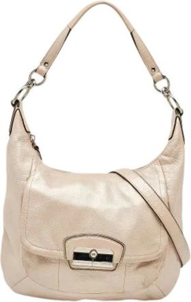 Coach Pre-owned Shoulder Bags, female, Beige, Size: ONE SIZE Pre-owned Kristin Hobo