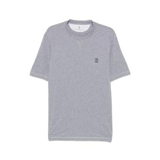 Brunello Cucinelli Hombre, Camisetas, Gris, Talla: L