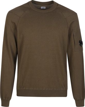 C.P. Company Lens Crew-neck Sweatshirt - Heren - Ronde hals truien - Groen - XL - Katoen - Truien & Vesten
