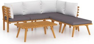 vidaXL Muebles De Jard&iacute;n 6 Piezas Con Cojines Madera Maciza De Acacia Vidaxl
