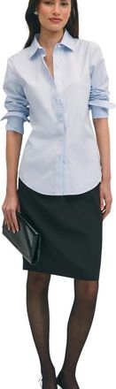 Brooks Brothers Klassiek gesneden non-iron Oxford overhemd met forward point kraag - Dames - Overhemden - Blauw - 3XS - Katoen - Overhemden