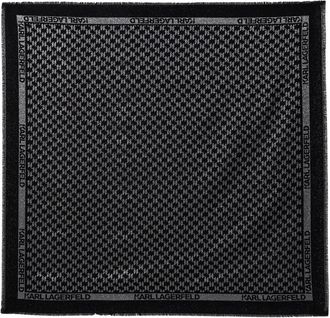 Karl Lagerfeld K/Monogram Sjaal - Dames - Zijden sjaals - Zwart - ONE Size - Accessoires