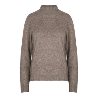 SOLOTRE Turtlenecks, female, Brown, S, Maglia in lana e cashmere