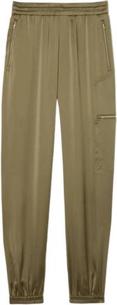 Lacoste Oversized Satin Trainingsbroeken - Dames - Sweatpants - Groen - XS - Polyester - Broeken