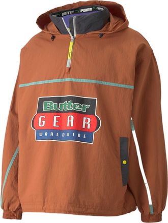 Puma X Butter Goods Lightweight Pop Over Top Half Zip Hoodie Brown 534055-87