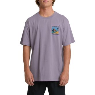Billabong Post Cards A/Div Graphic T-Shirt in Purple Ash at Nordstrom, Size X-Large