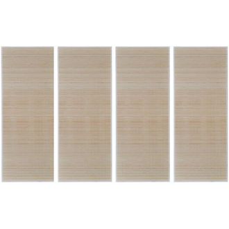 Les Tendances Juego De 4 Alfombras Rectangulares De Bamb&uacute; Natural 120x180 Cm Dec023997
