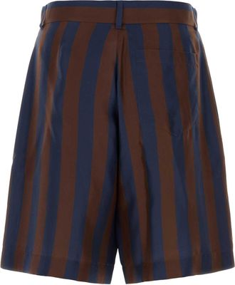 Fendi Silk Bermuda Shorts - Navy