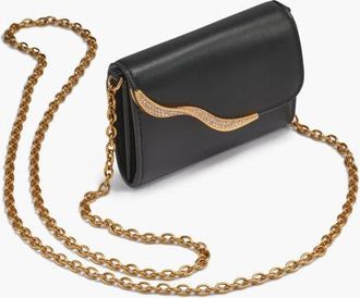 DKNY Malverne Pave Wallet On String in Black/gold at Nordstrom