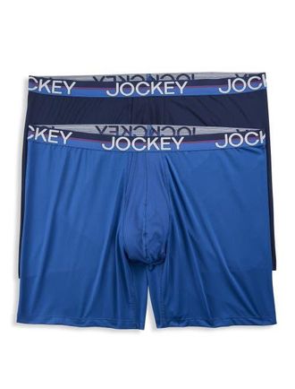 Jockey Big & Tall 2-pk Infinite Cool Boxer Briefs V2 in True Navy at Nordstrom, Size 3X Big