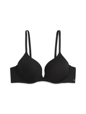 Tommy Hilfiger B&uuml;gel-BH PUSH UP, Damen, Gr. 70, Cup D, schwarz, Obermaterial: 84% Polyamid, 16% Elasthan, TOMMY HILFIGER UNDERWEAR, k&ouml;rpernah, BHs B&uuml;gel-BH, unifarbe