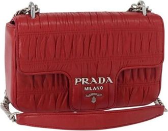 Prada Pre-owned Shoulder Bags, female, Red, Size: ONE SIZE Pre-owned Vintage Shoulder Bag