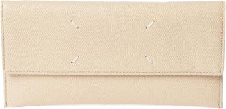 Maison Margiela Womens Four Stitches Logo Wallet - Ivory Leather - One Size
