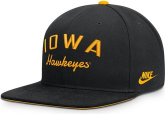Nike Iowa Legacy Pro Nike Mens Dri-FIT College Adjustable Hat in Black | NC12057YIAV-38H