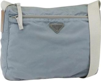 Prada Pre-owned Cross Body Bags, female, Blue, Size: ONE SIZE Pre-owned Vintage Nylon Cross Body Bag
