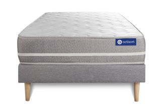 Actisom Somier Gris + Colch&oacute;n Con Espuma Viscoel&aacute;stica 80 X 190