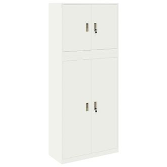 vidaXL Armario De Almacenamiento 2 Uds. 90 X 40 X 210 Cm Acero Vidaxl