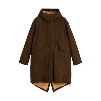 Aspesi Jassen, Heren, Bruin, S, Katoen, Parka Fuller