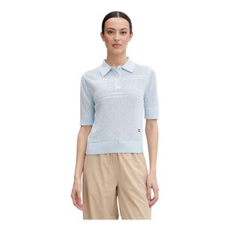 Helly Hansen Salt Knit Polo - Dames - Tops - Blauw - Maat: XS Katoen