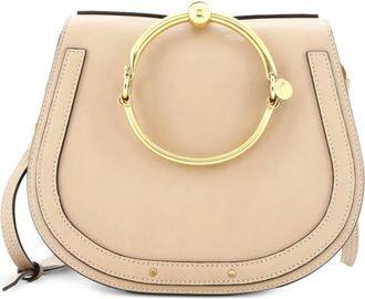 Chlo&eacute; Nile Leather Medium crossbody bag - Beige