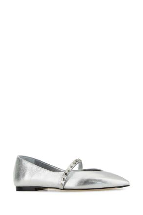 Alexander McQueen 838131wiaeu 1679 Silversilver Ballerine Flat Shoes