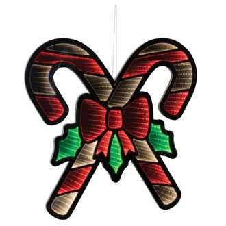 Melrose International Holiday Candy Cane Ekko Light Display 23.5L - Red, White, Green