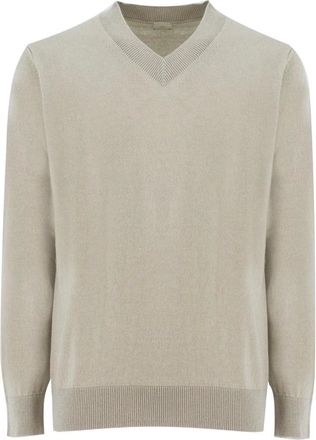 Eleventy V-neck Knitwear, male, Gray, Size: XL V-neck Jumper