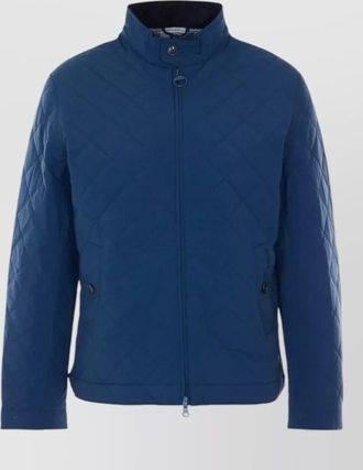 Barbour quilted mens jacket high collar