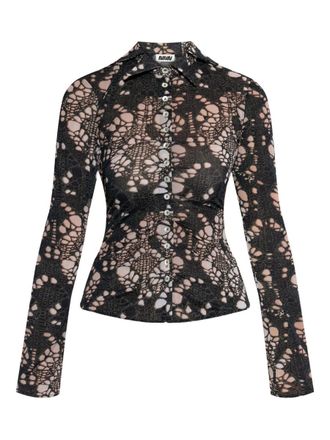 Avavav Spiky Printed Distressed Knit