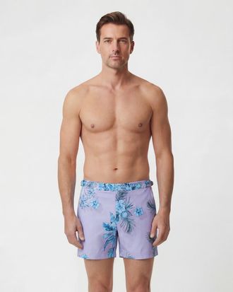 Lords of Harlech Mali Floral Mens Tailored Swim Short in Mali Floral Lavender at Nordstrom, Size 36