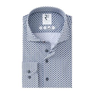 R2 Amsterdam Casual Shirt - Heren - Casual Overhemden - Blauw - 3XS - Overhemden