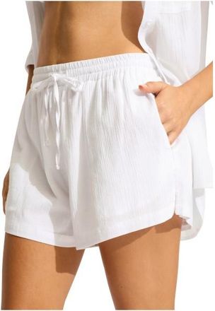 Seafolly Crinkle Short Shorts f&uuml;r Damen | wei&szlig;