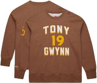 Mitchell & Ness Mens Mitchell & Ness Tony Gwynn Brown San Diego Padres Legends Collection Vintage Logo Name & Number Fleece Pullover Sweatshirt at Nordstrom, Size
