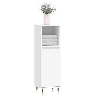 Berkfield Home Durable Bathroom Cabinet White 30x30x100 cm Engineered Wood | Size: 30 x 30 x 100 cm