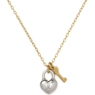 Kate Spade New York love ya pendant necklace in Gold/Silver at Nordstrom