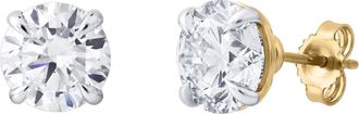 LuvMyJewelry Nisara 3.5 Ct TW Lab Grown Round Diamond Studs 14K Gold Earrings