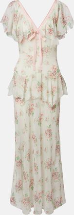 D&ocirc;en D&ocirc;en Amelisse floral silk georgette maxi dress