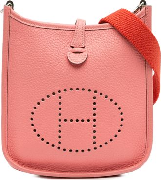 Hermès Pre-owned Womens Evelyne Tpm Crossbody Bag - Coral Leather - One Size