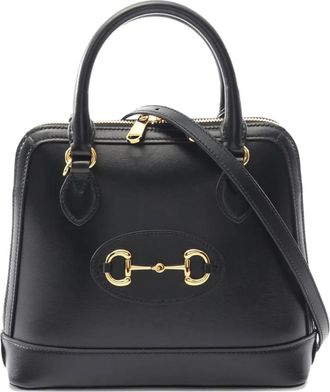 Gucci 2016-2025 Small Leather Horsebit 1955 satchel - women - Calf Leather/Leather - One Size - Black