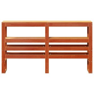 Berkfield Home Headboard with Shelves Wax Brown 135 cm Solid Wood Pine