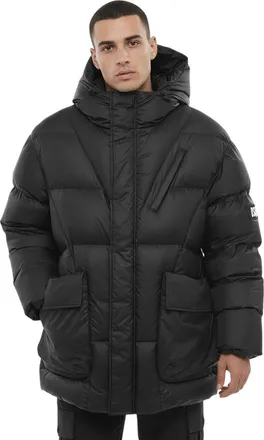 Dsquared2 Black Quilted Hooded Jacket