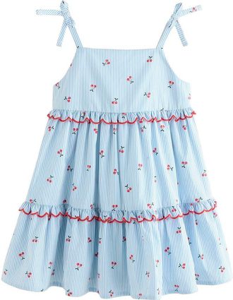 Next Kids Cherry Stripe Sundress in Blue at Nordstrom, Size 1.5-2Y